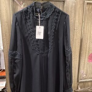 TED BAKER LONDON BLK DRESS SIZE 3 (8-10 usa)